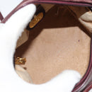 GUCCI Shoulder Bag Leather Bordeaux Gold 007 115 5770 Auth BA11806-19