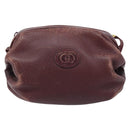 GUCCI Shoulder Bag Leather Bordeaux Gold 007 115 5770 Auth BA11806-2
