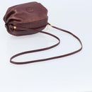 GUCCI Shoulder Bag Leather Bordeaux Gold 007 115 5770 Auth BA11806-7