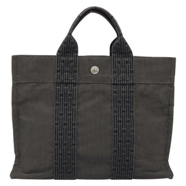 HERMES Her Line PM Hand Bag Canvas Gray Auth BA11807A - 0