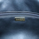 BALLY Quilted Hand Bag Leather Black Gold Auth BA1181-19