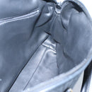 BALLY Quilted Hand Bag Leather Black Gold Auth BA1181-20