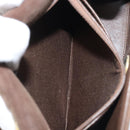 CHANEL Chain Shoulder Bag Suede Brown Gold CC Auth BA11810-21