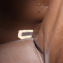 CHANEL Chain Shoulder Bag Suede Brown Gold CC Auth BA11810-23