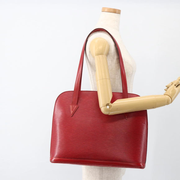 LOUIS VUITTON Epi Lussac Shoulder Bag Red M52287 LV Auth BA11811
