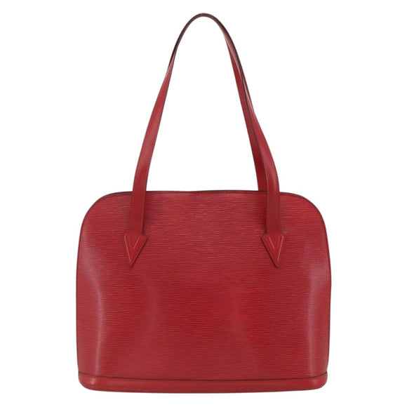 LOUIS VUITTON Epi Lussac Shoulder Bag Red M52287 LV Auth BA11811