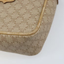 CELINE Macadam Canvas Shoulder Bag PVC Beige Gold Auth BA11820-10