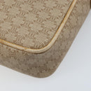 CELINE Macadam Canvas Shoulder Bag PVC Beige Gold Auth BA11820-12