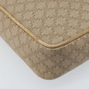CELINE Macadam Canvas Shoulder Bag PVC Beige Gold Auth BA11820-13