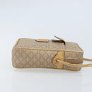 CELINE Macadam Canvas Shoulder Bag PVC Beige Gold Auth BA11820-4