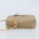 CELINE Macadam Canvas Shoulder Bag PVC Beige Gold Auth BA11820-5