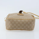 CELINE Macadam Canvas Shoulder Bag PVC Beige Gold Auth BA11820-9