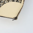 PRADA Hand Bag Tweed Beige Silver Auth BA11824A-8