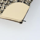 PRADA Hand Bag Tweed Beige Silver Auth BA11824A-17