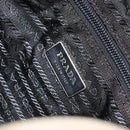 PRADA Hand Bag Tweed Beige Silver Auth BA11824A-18