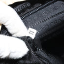 PRADA Hand Bag Tweed Beige Silver Auth BA11824A-12