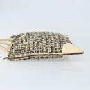PRADA Hand Bag Tweed Beige Silver Auth BA11824A-4