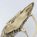 PRADA Hand Bag Tweed Beige Silver Auth BA11824A-6