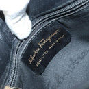 Salvatore Ferragamo Gancini Shoulder Bag Leather Black Gold Auth BA11825-12