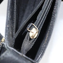Salvatore Ferragamo Gancini Shoulder Bag Leather Black Gold Auth BA11825-21