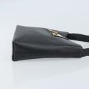Salvatore Ferragamo Gancini Shoulder Bag Leather Black Gold Auth BA11825-3