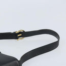 Salvatore Ferragamo Gancini Shoulder Bag Leather Black Gold Auth BA11825-8
