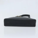 Salvatore Ferragamo Gancini Shoulder Bag Leather Black Gold Auth BA11825-5