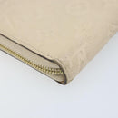 LOUIS VUITTON Monogram Empreinte Zippy Long Wallet White TN0146 LV Auth BA11828-16