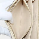 LOUIS VUITTON Monogram Empreinte Zippy Long Wallet White TN0146 LV Auth BA11828-12