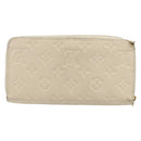 LOUIS VUITTON Monogram Empreinte Zippy Long Wallet White TN0146 LV Auth BA11828-2