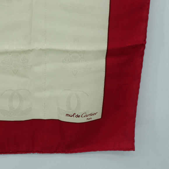 CARTIER Schal Seide Beige Auth BA11829A