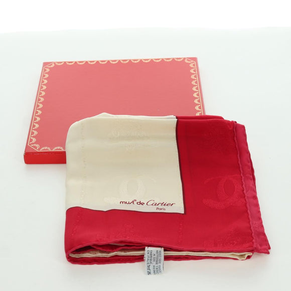 CARTIER Schal Seide Beige Auth BA11829A