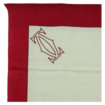CARTIER Scarf Silk Beige Auth BA11829A - 0