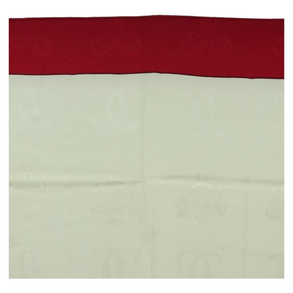 CARTIER Schal Seide Beige Auth BA11829A