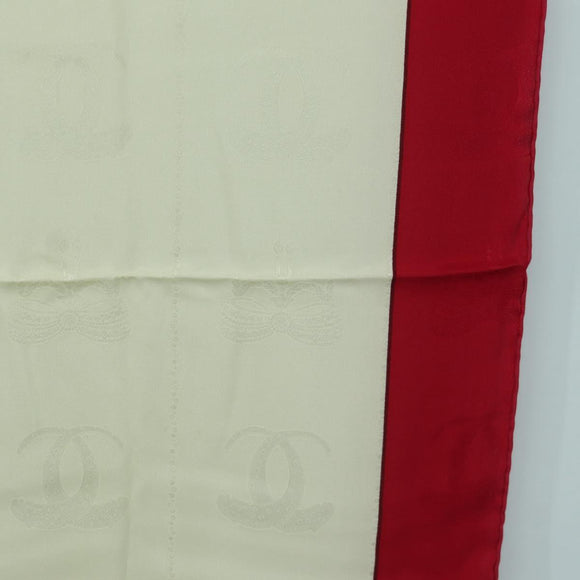 CARTIER Scarf Silk Beige Auth BA11829A