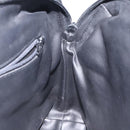 BALLY Quilted Hand Bag Leather Black Gold Auth BA1183-20