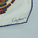 CARTIER Scarf Silk White Auth BA11830A-13
