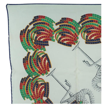 CARTIER Scarf Silk White Auth BA11830A - 0