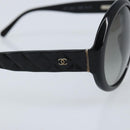 CHANEL COCO Mark Sunglasses metal Dark Brown CC Auth BA11838A-7