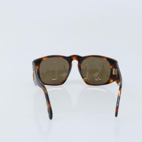 CHANEL COCO Mark Sunglasses plastic Brown 01450 91235 CC Auth BA11839