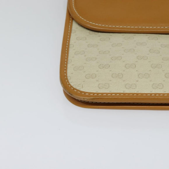 GUCCI Micro GG Supreme Shoulder Bag PVC Beige Gold 004 904 0261 Auth BA1184