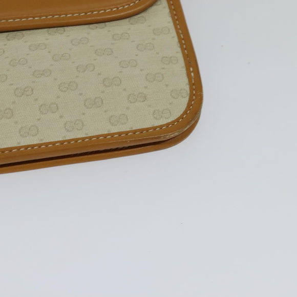 GUCCI Micro GG Supreme Shoulder Bag PVC Beige Gold 004 904 0261 Auth BA1184