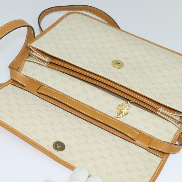 GUCCI Micro GG Supreme Shoulder Bag PVC Beige Gold 004 904 0261 Auth BA1184