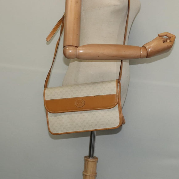 GUCCI Micro GG Supreme Shoulder Bag PVC Beige Gold 004 904 0261 Auth BA1184