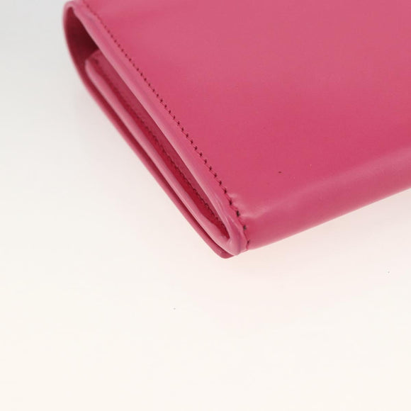 SAINT LAURENT Wallet Leather Pink Auth BA11840A