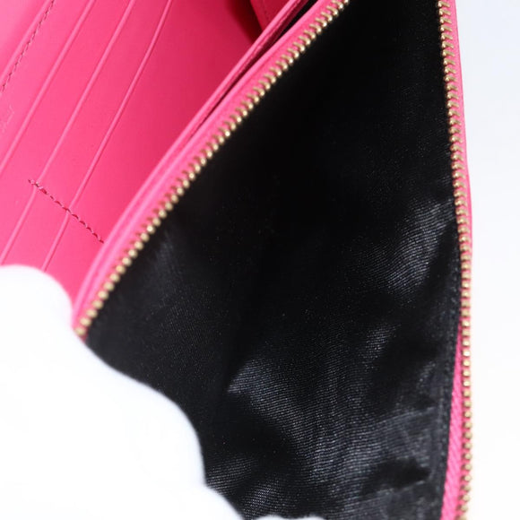 SAINT LAURENT Wallet Leather Pink Auth BA11840A