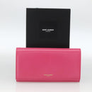 SAINT LAURENT Wallet Leather Pink Auth BA11840A-12