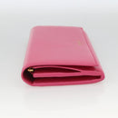 SAINT LAURENT Wallet Leather Pink Auth BA11840A-3