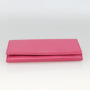 SAINT LAURENT Wallet Leather Pink Auth BA11840A-6
