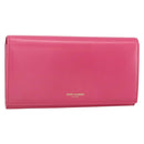 SAINT LAURENT Wallet Leather Pink Auth BA11841A-1
